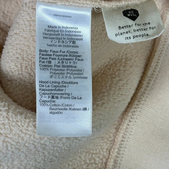 Madewell Resourced Fleece Hooded Zip Jacket Bone - Picture 9 of 12